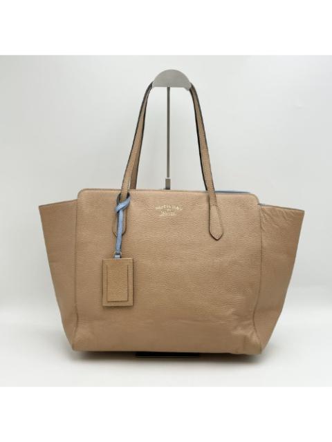 Gucci Beige Leather Swing Shopper Bag