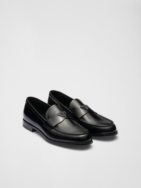 Prada Brushed leather loafers