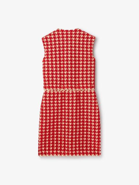 Burberry Burberry Sleeveless Houndstooth Pattern Dress