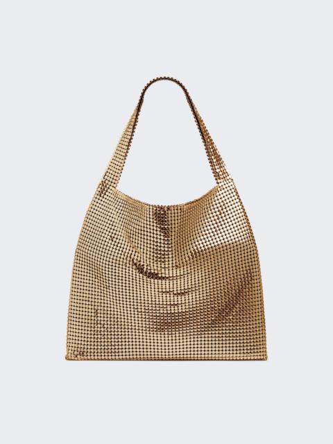Pixel Metallic Tote Bag Gold