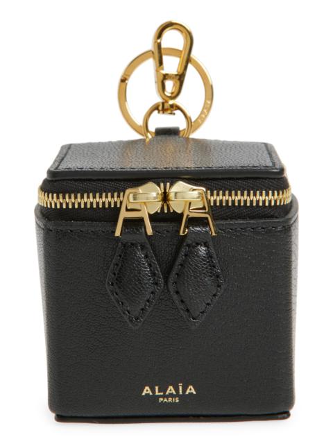 Alaïa Alaïa Charms Cube Leather Coin Purse in Noir at Nordstrom