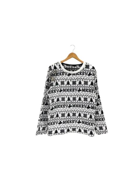 Other Designers Vintage Mickey Mouse Full Print Fleece Sweatshirt