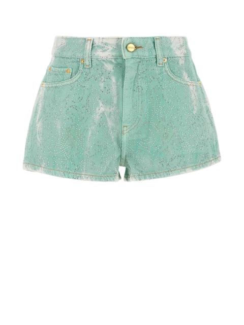 GANNI Ganni Women Two-Tone Denim Shorts