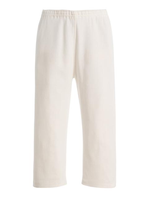 The Row Coleta Ribbed Slub Cotton Jersey Shorts white