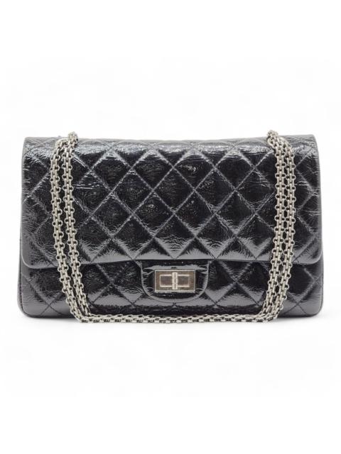 CHANEL Chanel Classic 2.55 Reissue Jumbo Double Flap Bag - Quilted Patent Leather Black