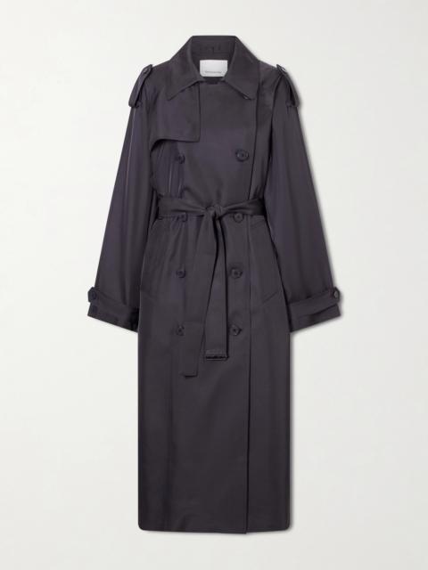 The Frankie Shop Veyron Double-breasted Belted Twill Trench Coat
