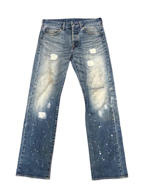 Other Designers Takeo Kikuchi - Takeo Kikuchi Paint Splash Style Distressed Denim Pants