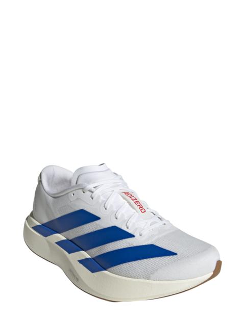 adidas adidas Gender Inclusive Adizero Evo SL Running Shoe in White/Royal Blue/Pure Ruby at Nordstrom