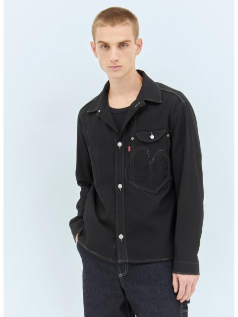 Junya Watanabe MAN Junya Watanabe Men Topstitched Wool-Blend Jacket