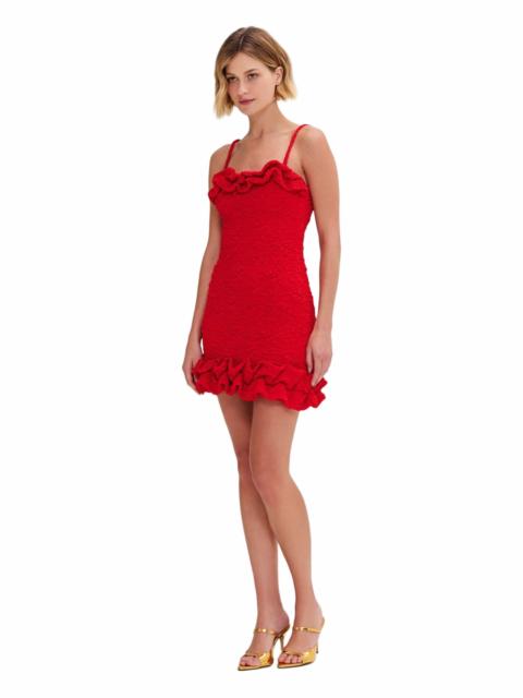 PatBO PatBO Papillon Jacquard Flutter Mini Dress in Red at Nordstrom