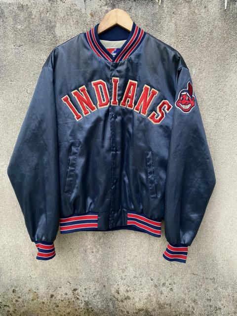 MLB - 🇺🇸 Vintage Cleveland Indians Satin Varsity Baseball Jacket