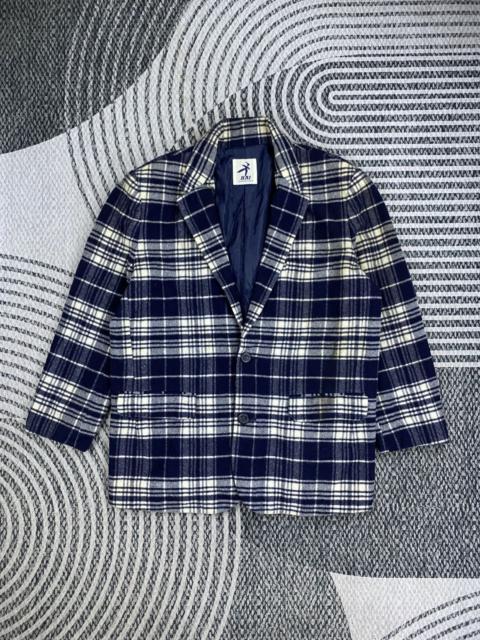 Other Designers Vintage Hai Sporting Gear Blue Checked Wool Blend Jacket