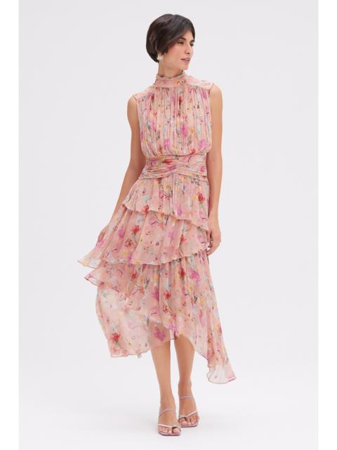 PatBO LILY FLOWER SLEEVELESS MIDI DRESS