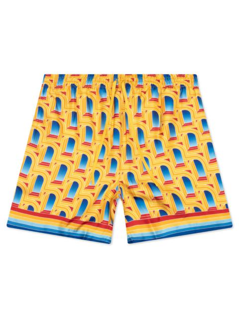 CASABLANCA L'ARCHE DE JOUR SILK SHORTS - MULTI