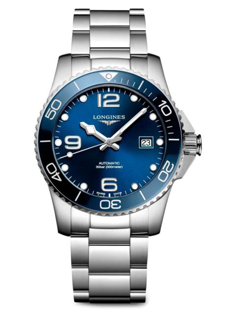 Longines Longines HydroConquest Automatic Bracelet Watch, 41mm in Silver/Blue/Silver at Nordstrom