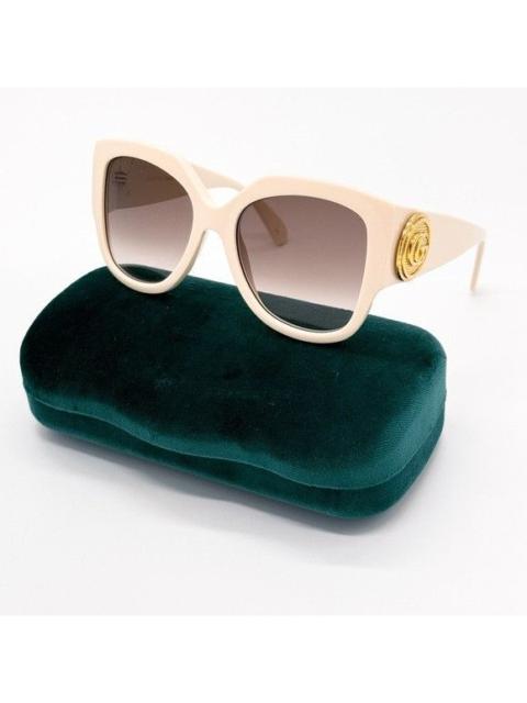 GUCCI NEW GUCCI GG1407S 004 BEIGE BROWN OVERSIZED WOMEN SUNGLASSES
