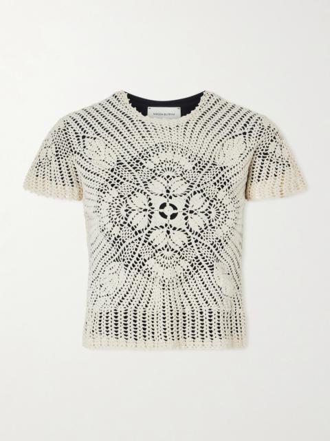 MAGDA BUTRYM Layered Jersey And Crocheted Cotton Top