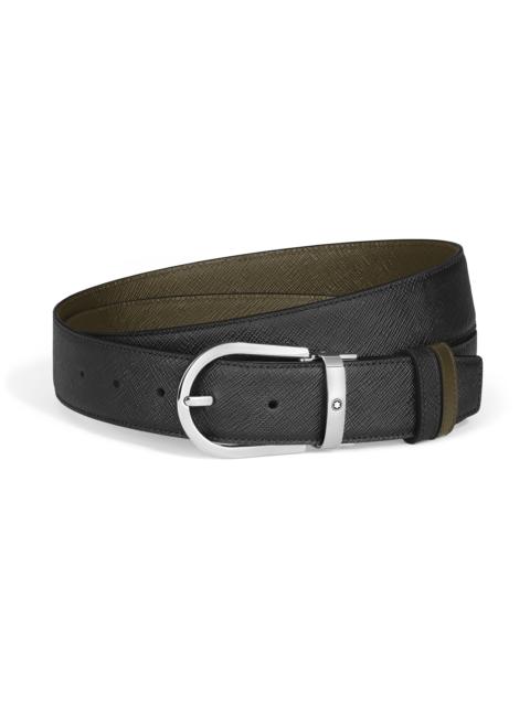 Montblanc HORSESHOE 35 MM REVERSIBLE BELT IN SARTORIAL LEATHER