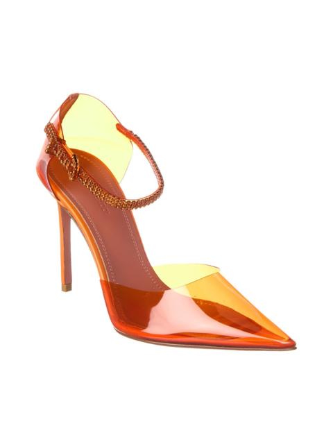 Amina Muaddi AMINA MUADDI Ursina Glass 105 Vinyl & Leather Pump