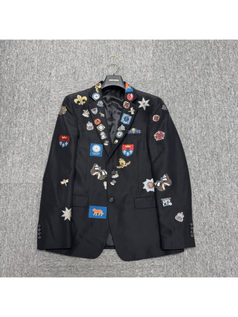 Alexander mcqueen runway embroidered badge suit