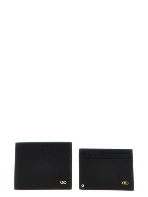 FERRAGAMO 'Gancio' wallet + card holder set