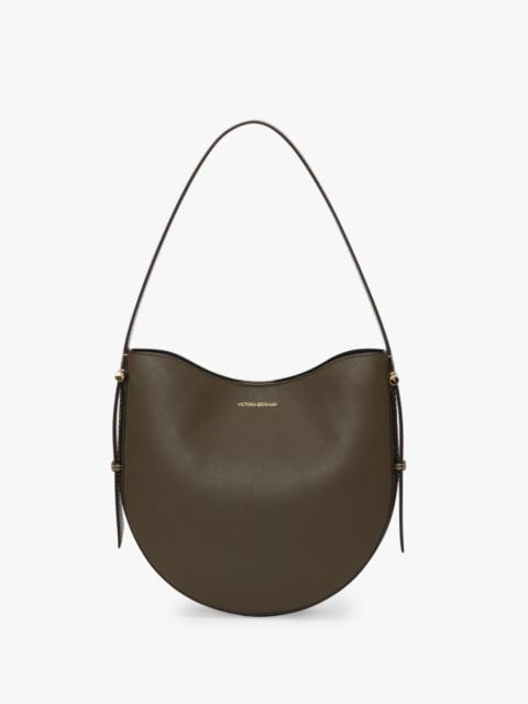 Victoria Beckham Medium Dia Hobo Bag In Dark Khaki Smooth Leather