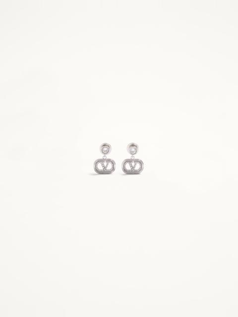 Valentino OVAL METAL EARRINGS WITH SWAROVSKI® CRYSTALS