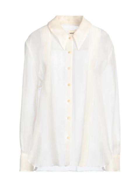 KHAITE Ivory Women's Silk Shirts & Blouses