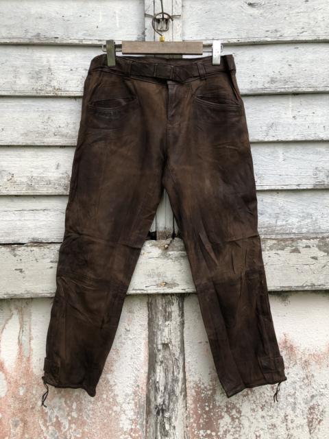 Other Designers Polo Ralph Lauren - Polo Ralph Lauren Belt Leather Cropped Pant Zipper Ankle