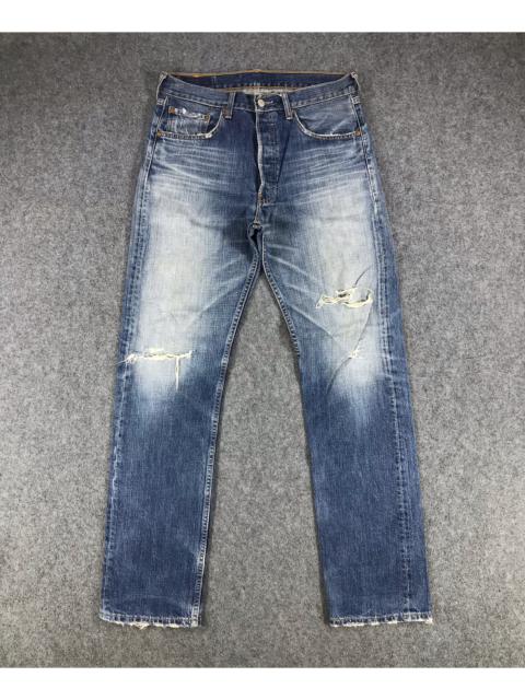 Other Designers Vintage - Vintage Levis 501 Jeans Faded Blue Distressed Denim KJ306