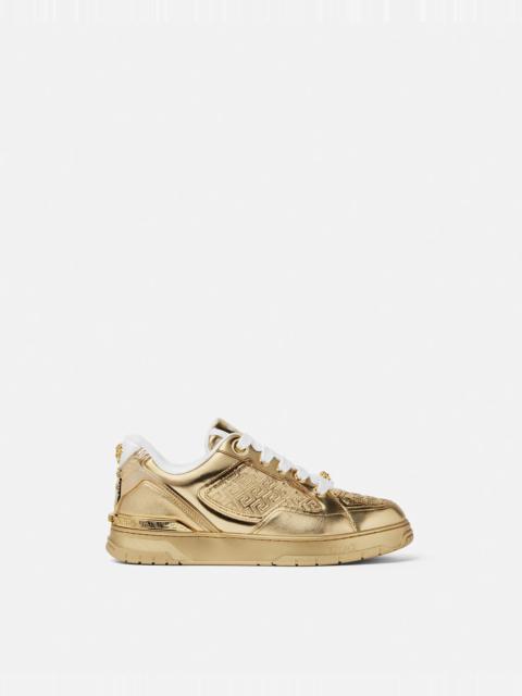 VERSACE Biggie Basket Metallic Sneakers