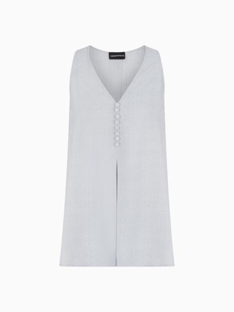 EMPORIO ARMANI ARMURE VISCOSE V-NECK TOP