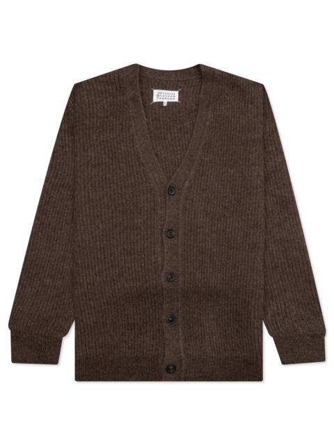 Maison Margiela BUTTON-UP LONG-SLEEVED CARDIGAN - WALNUT