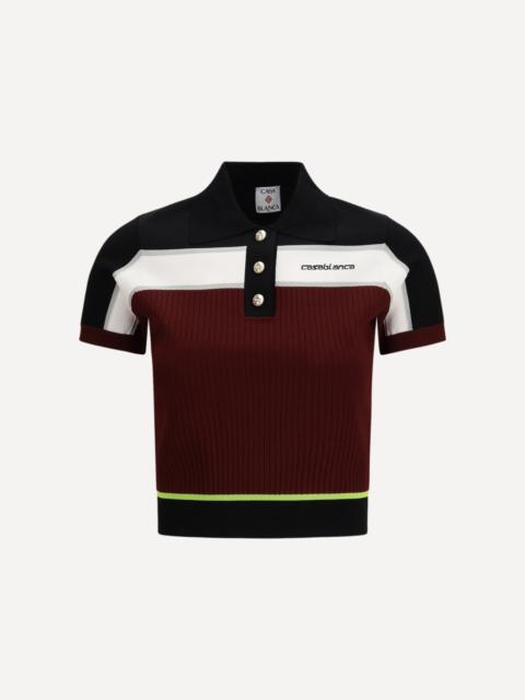 CASABLANCA Striped short-sleeve polo Shirt