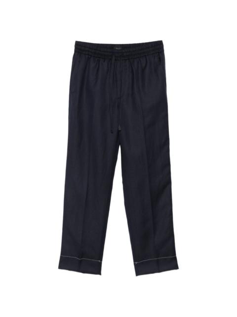Brioni Brioni Men Asolo Linen And Wool Trousers