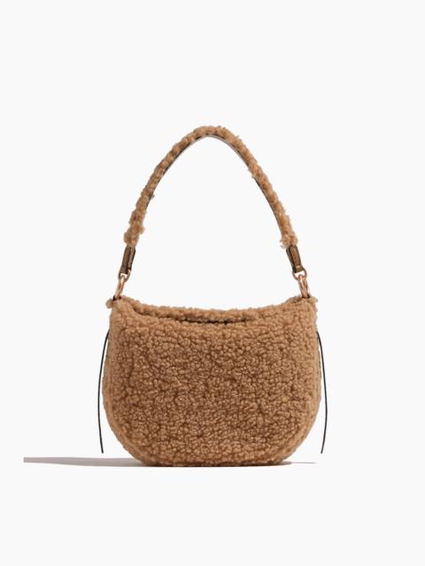 Vanessa Bruno Mini Shearling Daily Bag in Caramel