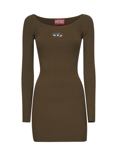 Diesel Green ribbed viscose M-Vera minidress