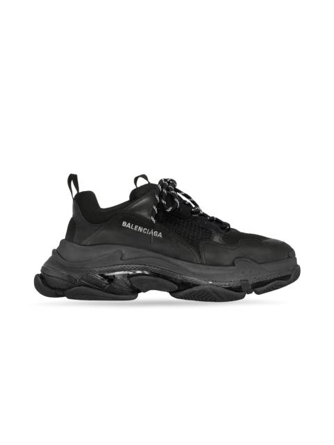 BALENCIAGA Men's Triple S Sneaker Clear Sole in Black