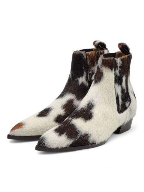 Christian Louboutin Cheliviss Low Boots Hair-on Calf - Brown White - 41 $1795
