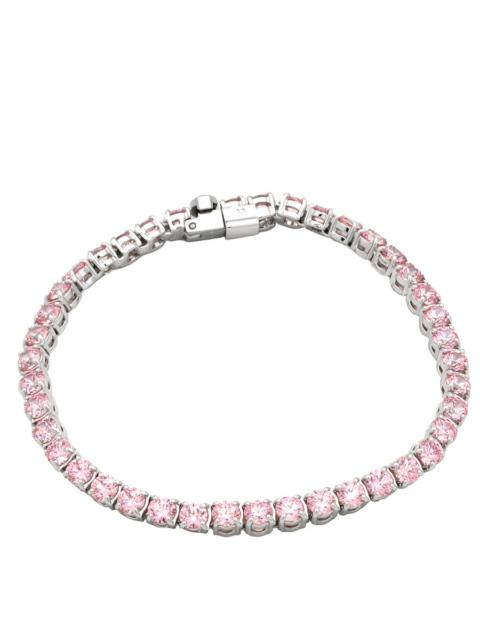 Other Designers Swarovski Matrix Pink Rhodium Plated Tennis Bracelet