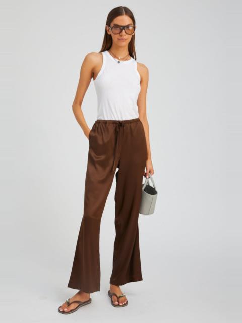 SPRWMN BROWN SILK KAUAI PANTS
