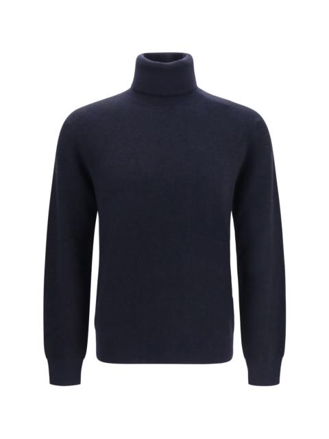 Brioni Brioni Wool and Cashmere Turtleneck Sweater Navy/Black