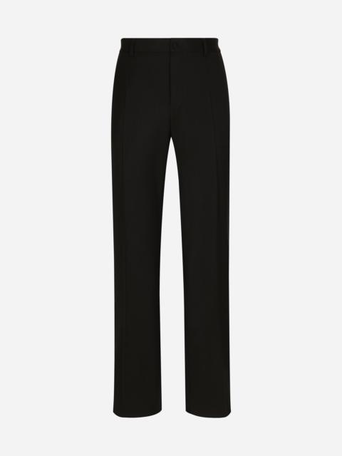Dolce & Gabbana Stretch wool straight-leg pants