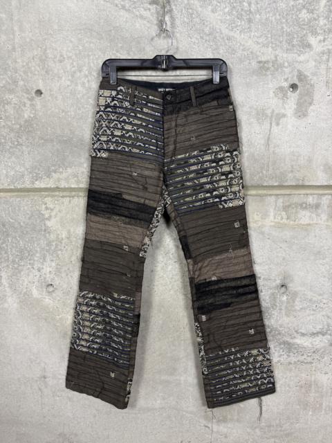 Other Designers Issey Miyake AW02 Waxed Reconstructed Patchwork Jeans
