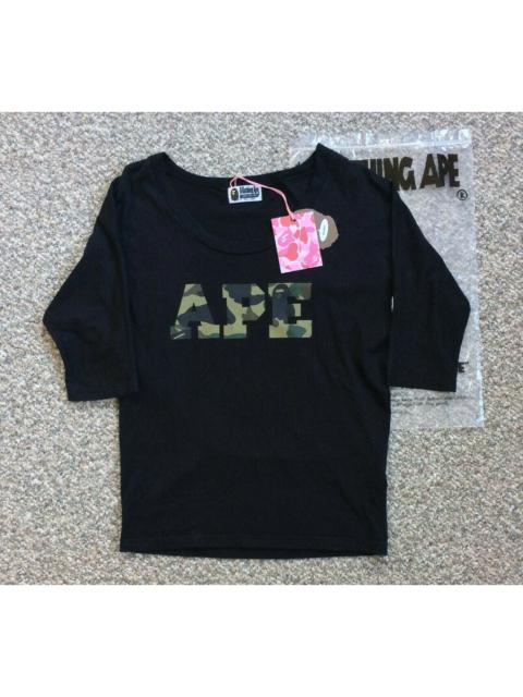 A BATHING APE® NEW Bape Green Camo Ape Top