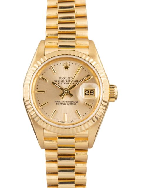 ROLEX Pre-Owned Ladies Rolex Datejust Yellow Gold Ref 69178