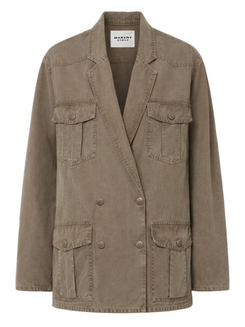 Isabel Marant Étoile LINEN AND COTTON CANVAS NEVALA JACKET