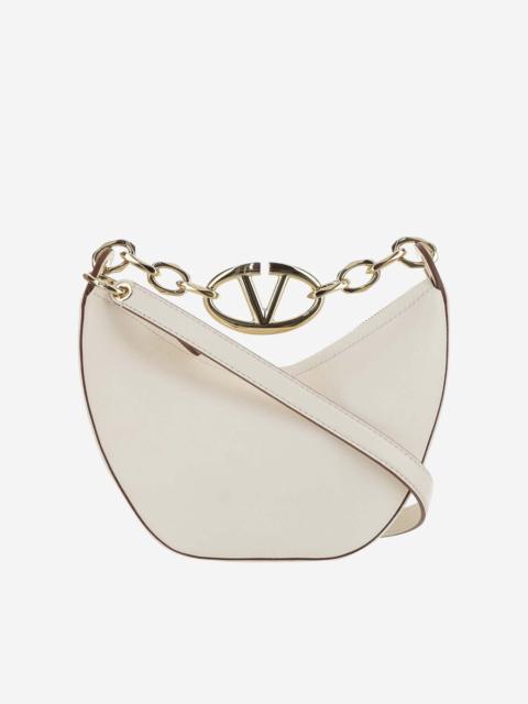 Valentino Valentino Garavani Mini Hobo Vlogo Moon Bag In Nappa Leather With Chain