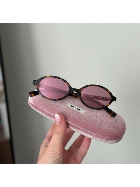 Other Designers Miu Miu - Miu Miu REGARD Men Sunglasses Havana Pink Mirror Silver MU04ZSF VAU50D REGARD