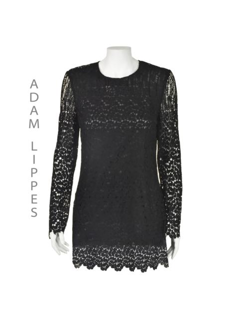 ADAM LIPPES Black Lace Tunic Length Top 